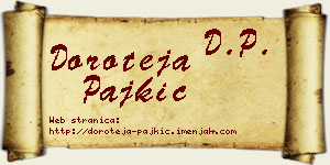 Doroteja Pajkić vizit kartica